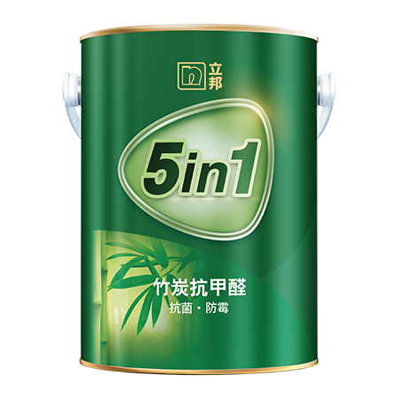 竹炭抗甲醛净味五合一内墙乳胶漆