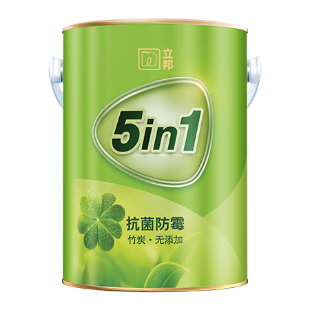 竹炭抗菌防霉无添加五合一内墙乳胶漆